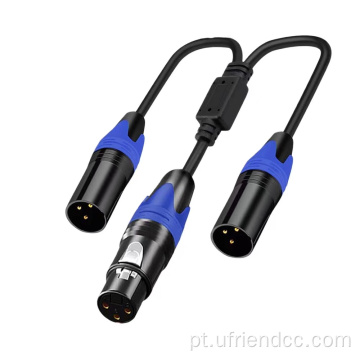 XLR Male para XLR Cabo de cobra feminina de áudio